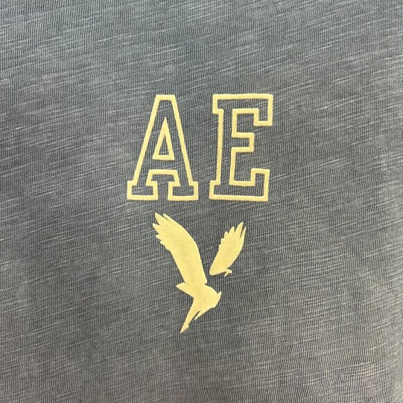 American Eagle Ombre Graphic T-Shirt Blue Purple Small - Picture 3 of 5